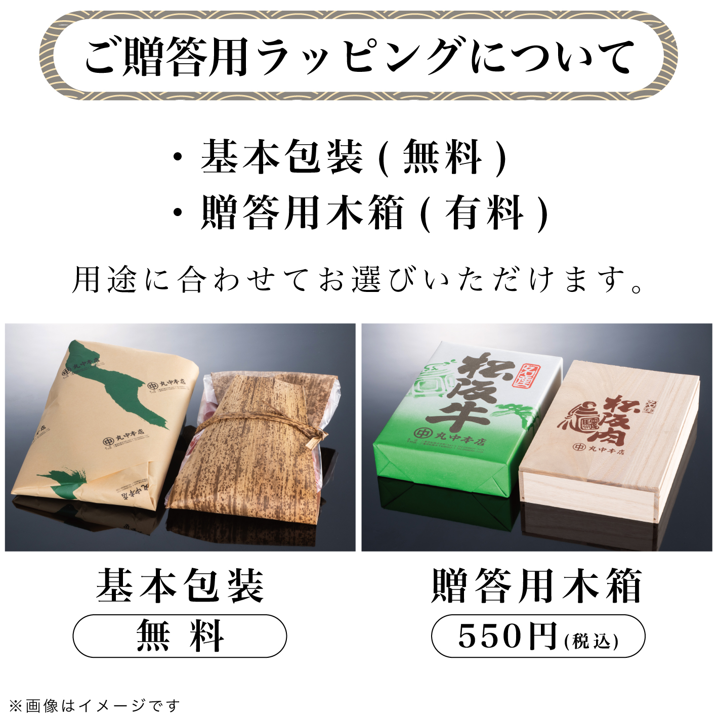 ご贈答用ラッピングについて